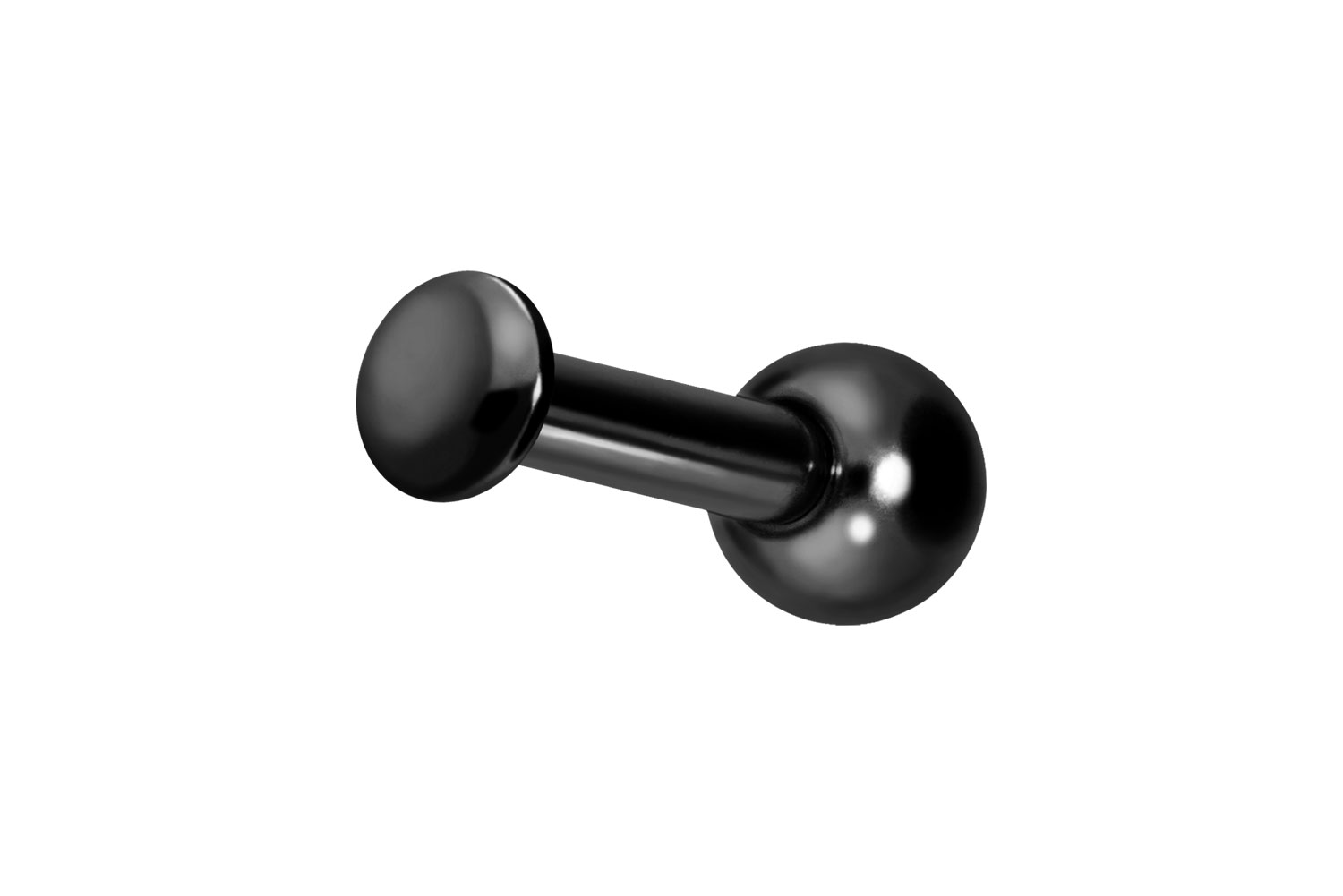 Titan Ohrpiercing mit Innengewinde FLACH